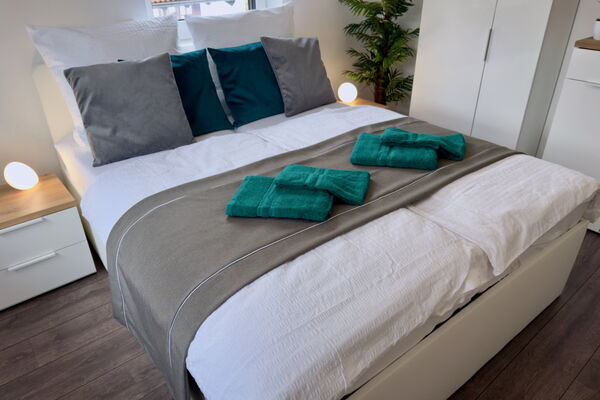 Zweites Schlafzimmer mit Doppelbett